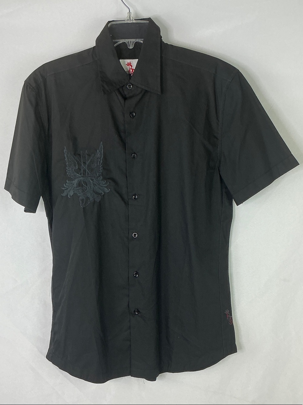 Barrio Fino Men's Black Short-Sleeve Button-Up Shirt NWT Size M